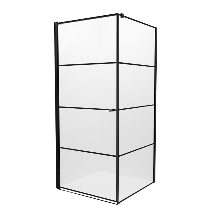Душевое ограждение 90x90x195 l, New trendy Superia black, арт. K-0596