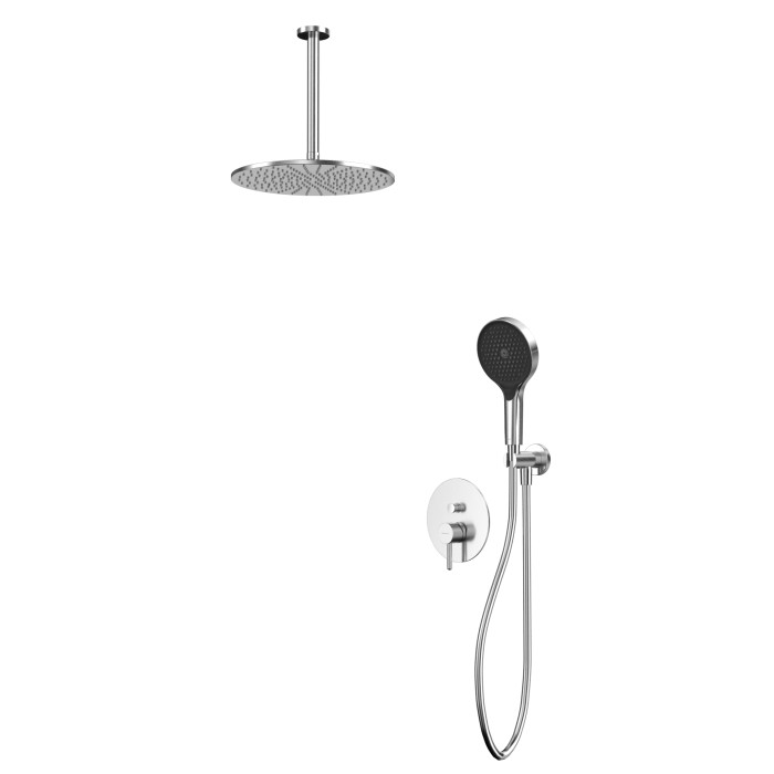 Душевая система скрытого монтажа, Whitecross Y brushed nickel, брашированный никель арт. YSET12TOPNIB