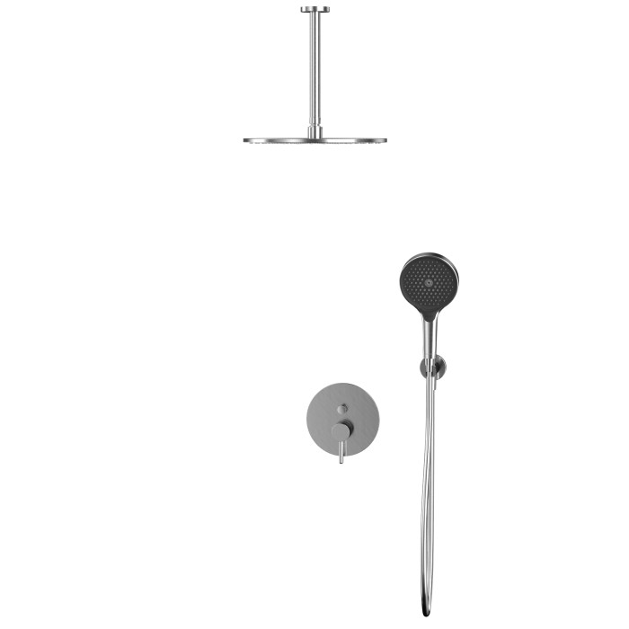 Душевая система скрытого монтажа, Whitecross Y brushed nickel, брашированный никель арт. YSET12TOPNIB