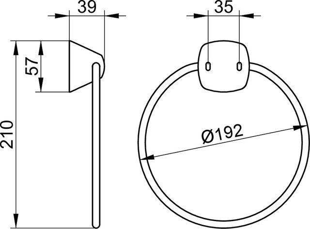 Keuco кольцо для полотенца, city.2, хром арт. 02721 010000