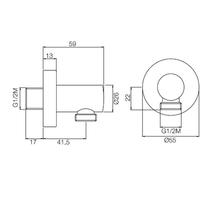 Fima Carlo Frattini подвод воды 1/2” wellness, золото арт. f2172or