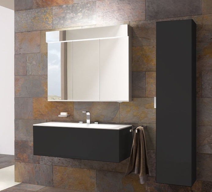 Keuco тумба подвесная под раковину edition 1050 мм х 350 мм, с одним выдвижным фронтом, с внутренней светодиодной подсветкой, edition 11, антрацит арт. 31351 110100