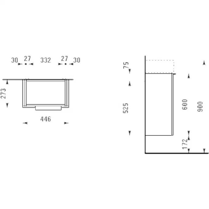 LAUFEN тумба с одним ящиком для раковины 8.1533.5, KARTELL - 4.0751.1.033.631.1