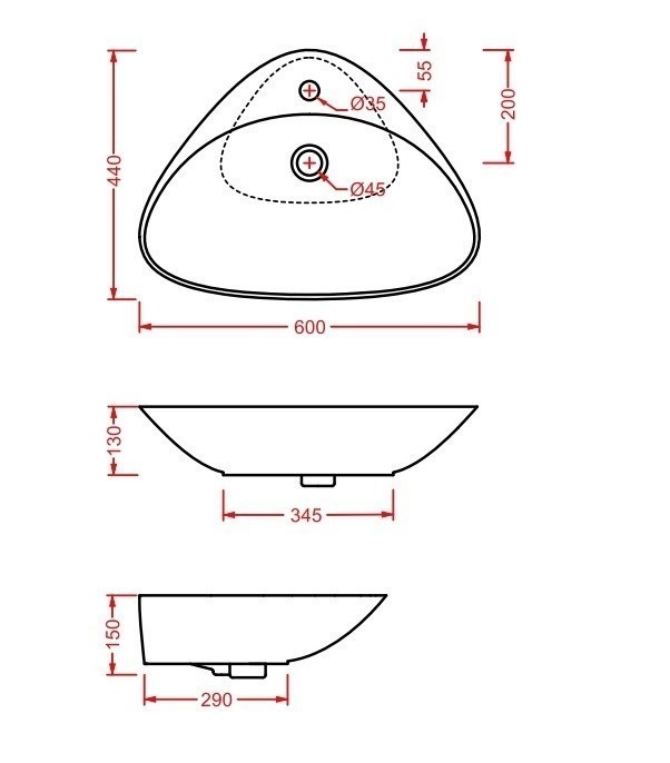 ArtCeram раковина (накладная), ptl001 01 00 plettro цвет: белый глянцевый