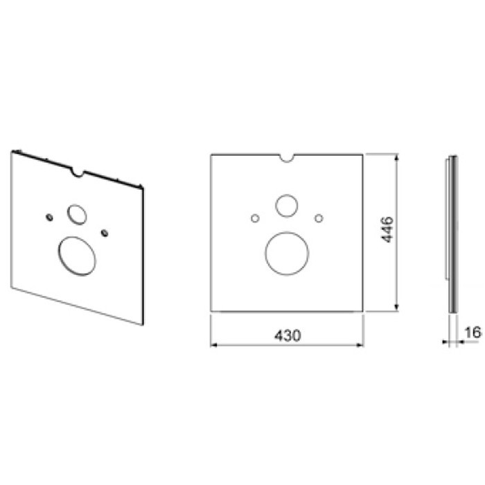 TECE комплект для установки унитаза -биде (toto,geberit) с верхней панелью из черного стекла с механическим блоком управления, стекло черное, клавиши хром, lux - 9650004 9650106