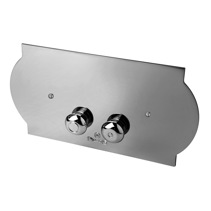 Клавиша двойного смыва 33хh17х2,5 см для бачков Geberi (хром), 3SC Square Plaque - SPL00SL