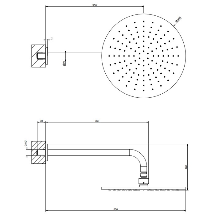 Gessi Верхний душ, подвесной, поворотная с шарниром, Emporio shower, 47384#031 цвет: хром