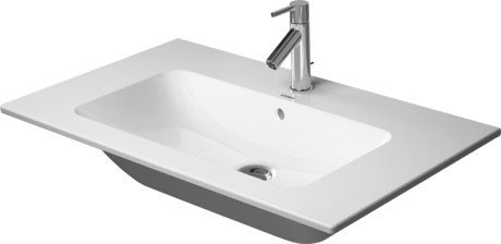 Duravit раковина без отверстия под смеситель, с переливом, me by starck, 23368300601 цвет: белый