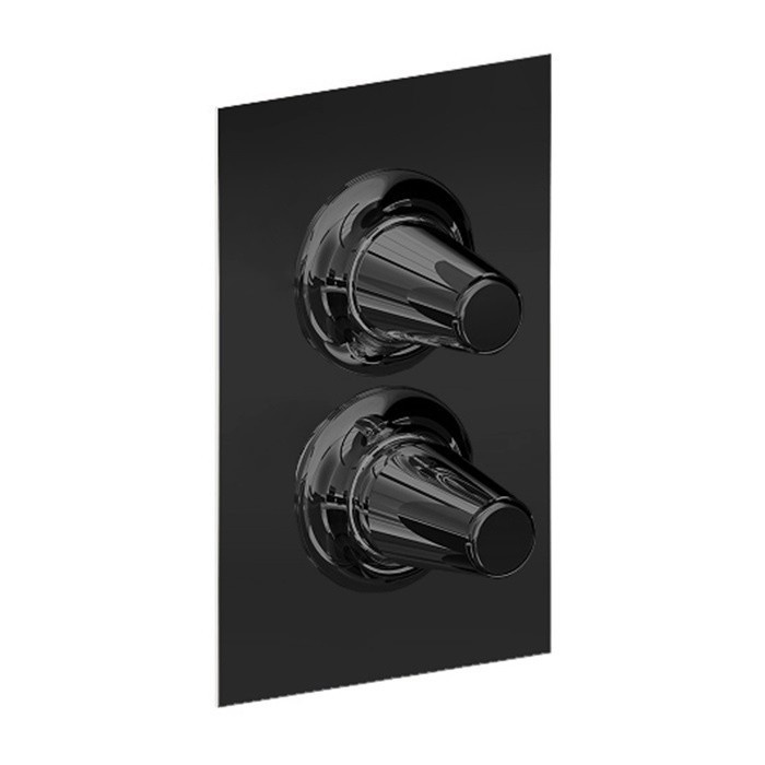 Cisal смеситель для ванны - внешняя часть vi00220040 vita cisal, цвет: чёрный матовый