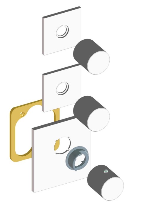 Bossini термостатический смеситель для душа с высокой пропускной способностью, oki, хром арт. z031203.030