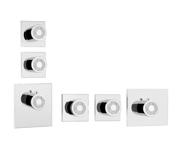 Bossini термостатический смеситель для душа с высокой пропускной способностью, oki, хром арт. z031203.030