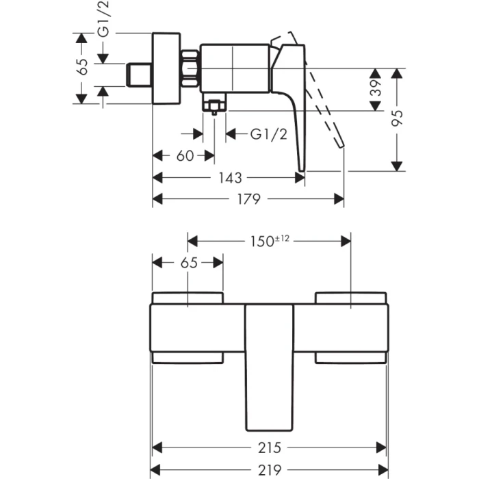 Hansgrohe смеситель для душа, Metropol, белый арт. 32560700