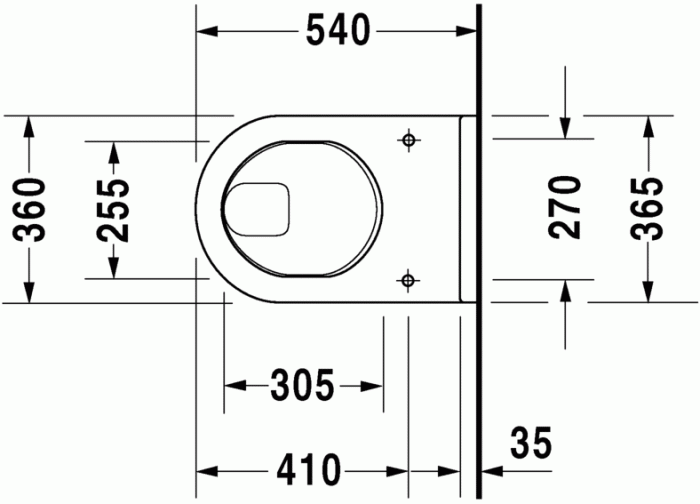 Duravit подвесной унитаз 54 см, starck 3, 2201090000 цвет: белый