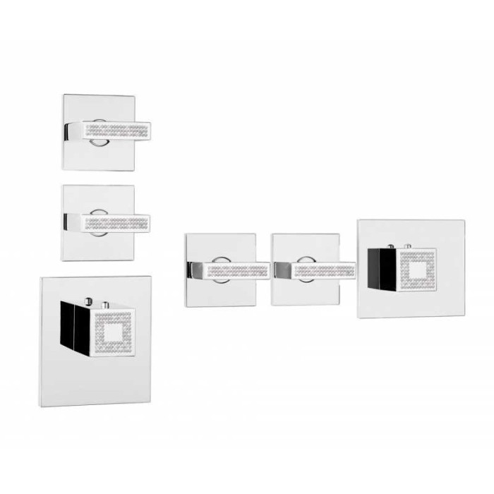 Bossini термостатический смеситель для душа с высокой пропускной способностью, rectangular, хром арт. z033203.030