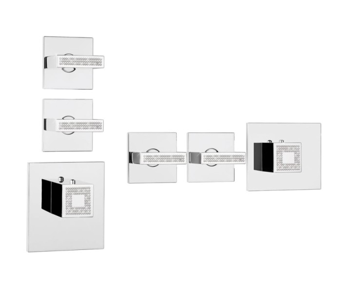 Bossini термостатический смеситель для душа с высокой пропускной способностью, rectangular, хром арт. z033203.030