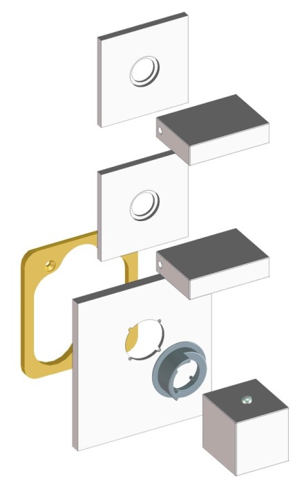 Bossini термостатический смеситель для душа с высокой пропускной способностью, rectangular, хром арт. z033203.030