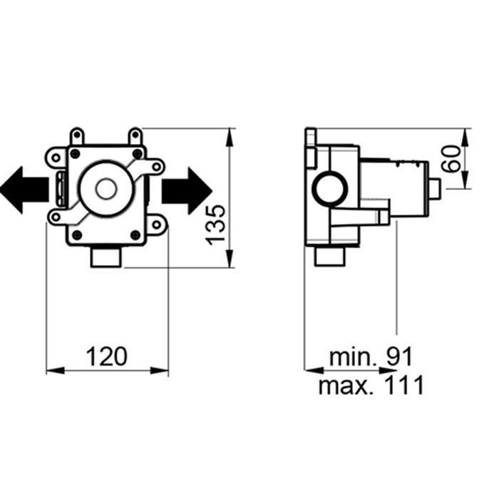 Almar внутренняя часть для смесителя, water control high flow, e179502