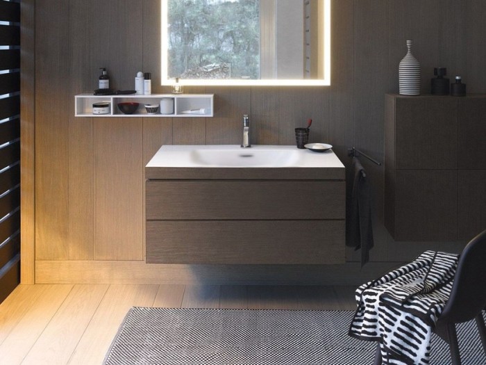 Duravit тумба подвесная под раковину, l-cube, lc630704343 цвет: базальт матовый