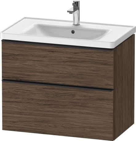 Duravit тумба подвесная под раковину 784 мм х 452 мм, d-neo, de435502121 цвет: орех темный