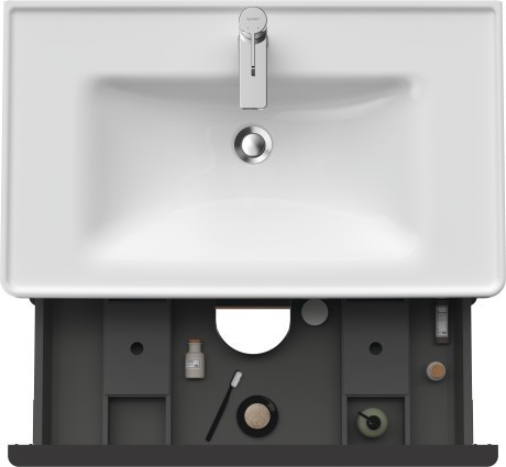 Duravit тумба подвесная под раковину 784 мм х 452 мм, d-neo, de435502121 цвет: орех темный