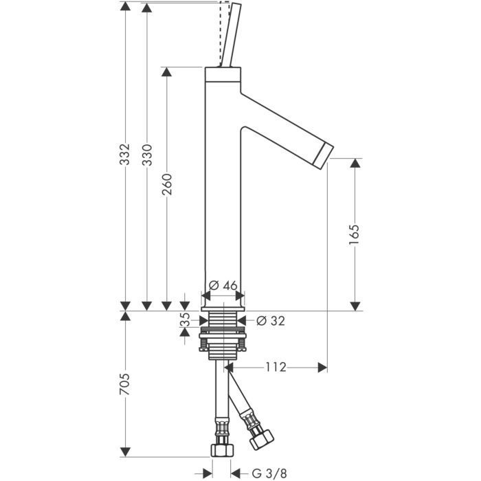 AXOR смеситель для раковины, Starck, красное золото арт. 10123300