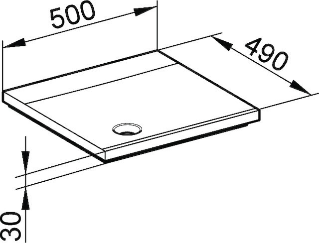 Keuco раковина из минерального литья без отверстия под смеситель, без перелива альпийский, royal reflex, белый альпийский арт. 34041 315000