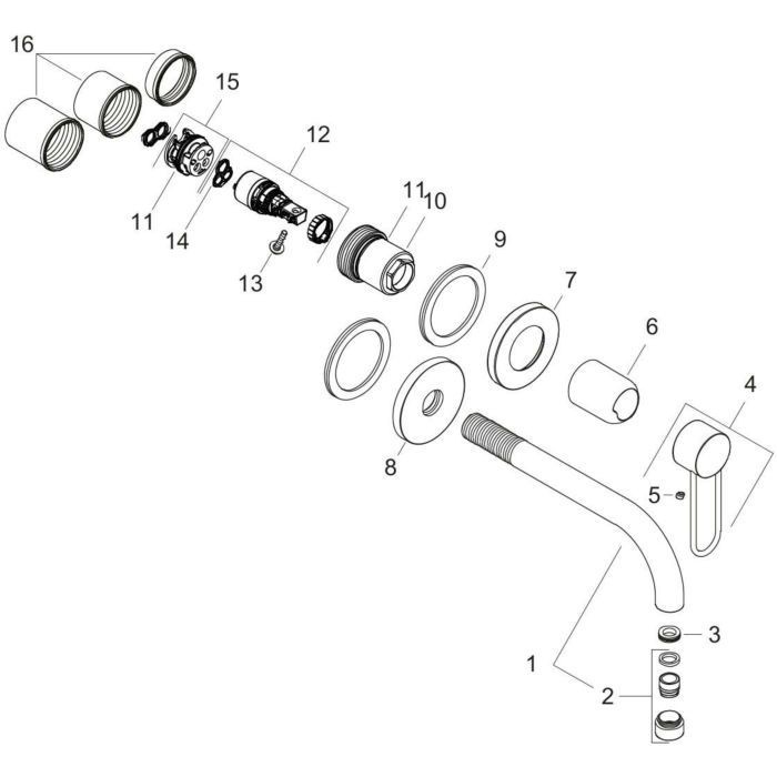 AXOR смеситель для раковины, Uno, хром арт. 38121000