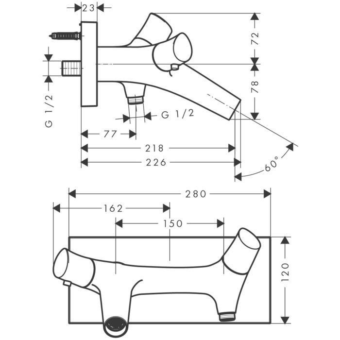 AXOR термостат для ванны, Starck Organic, бронза арт. 12410140