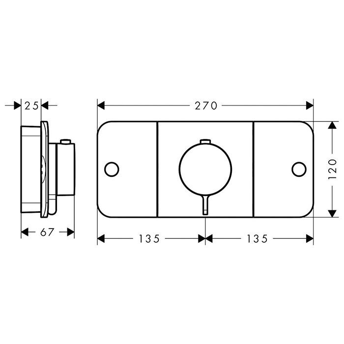 AXOR термостат для душа, One, черный арт. 45712670