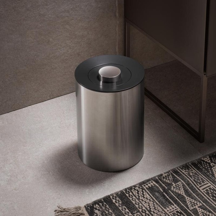 Keuco мусорное ведро 5 л, plan, темно-серый, хром арт. 04989 070037