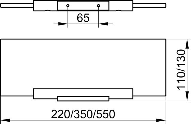 Keuco стеклянная полка 350 x 8 x 120 мм без держателей, plan, белый арт. 14910 005300