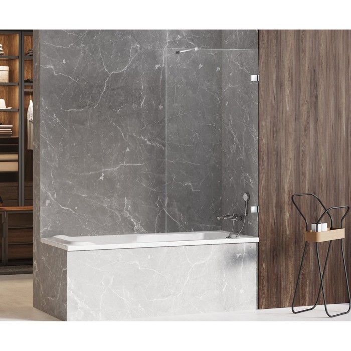 Шторка для ванны 50x150, New trendy Avexa chrome, хром арт. EXK-1948-WP