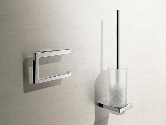 Keuco держатель туалетной бумаги шлифованный, edition 11, шлифованный чёрный хром арт. 11162 130000