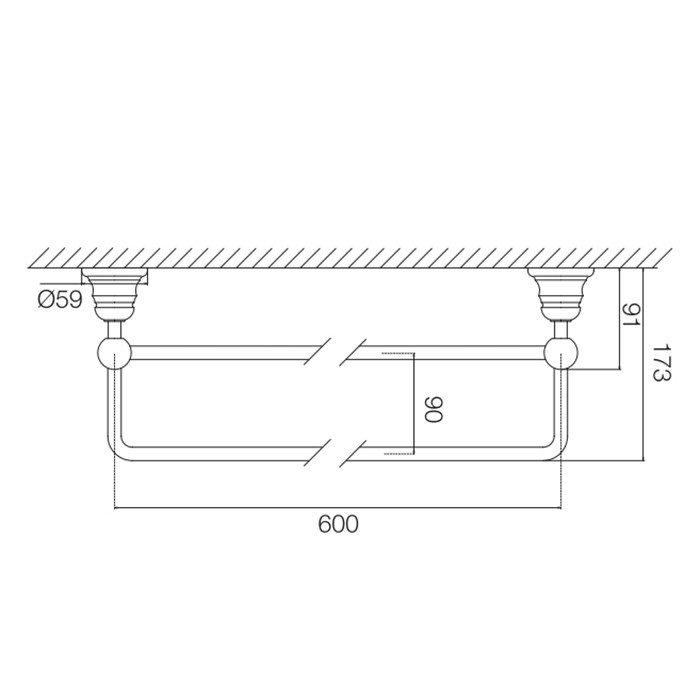 Fima Carlo Frattini полотенцедержатель 40см., подвесной, accessori, золото арт. f6061/60or