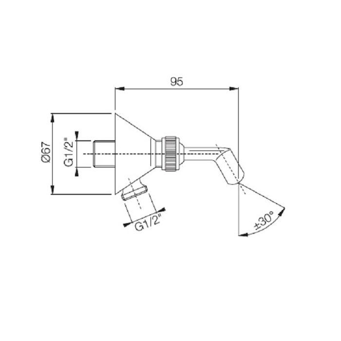 Fima Carlo Frattini держатель для душа с шланговым подсоединением wellness, бронза арт. f2048br