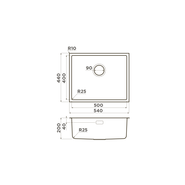 Omoikiri кухонная мойка Tadzava 54-U/I, нержавеющая сталь арт. 4993512
