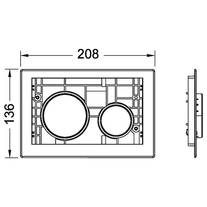 TECE панель смыва для унитаза, черный матовый, loop 2.0 - 9240619