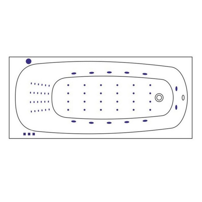 Встраиваемая ванна slim 180x80 nano, Whitecross Layla, золото арт. 0122.180080.100.NANO.GL