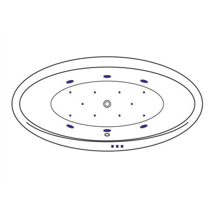 Встраиваемая ванна 190x95 relax, Excellent Lumina, золото арт. WAEX.LUM19.RELAX.GL