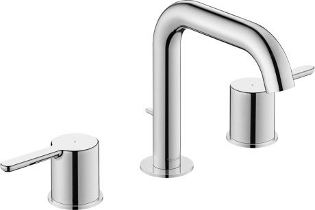 Duravit смеситель для раковины на 3 отверстия, с донным клапаном, c.1, c11060005010 цвет: хром