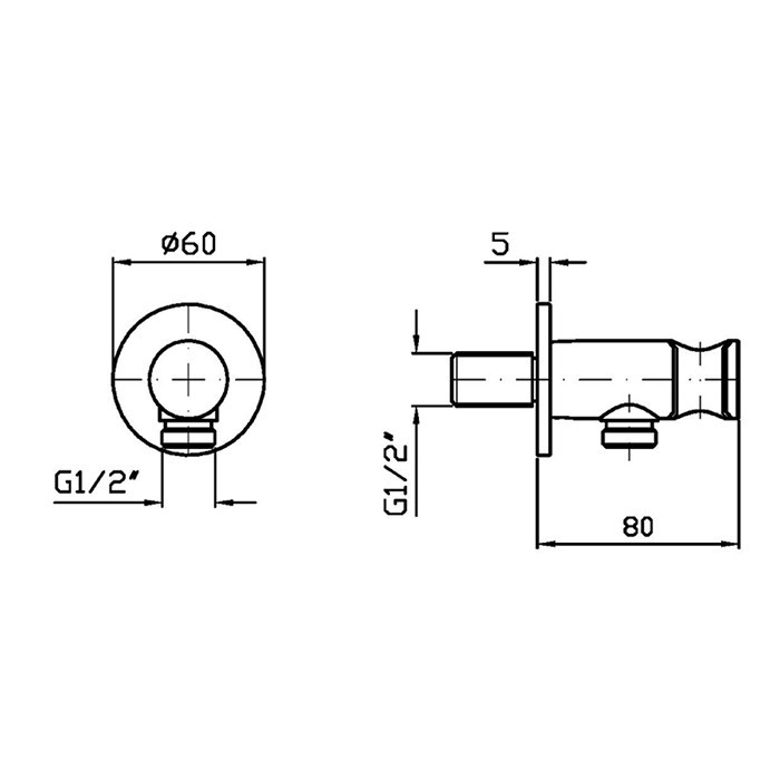 Zucchetti шланговое подсоединение со встроенным держателем ручной лейки, brushed pvd british gold арт. z93933.p31