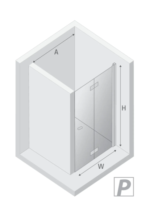 Дверь в нишу l 120x195, New trendy New soleo light gold, светлое золото арт. D-0468A