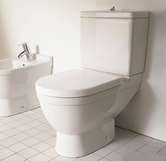 Duravit унитаз напольный комбинированный с вертикальным смывом, с креплением, starck 3, 0126090001 цвет: белый