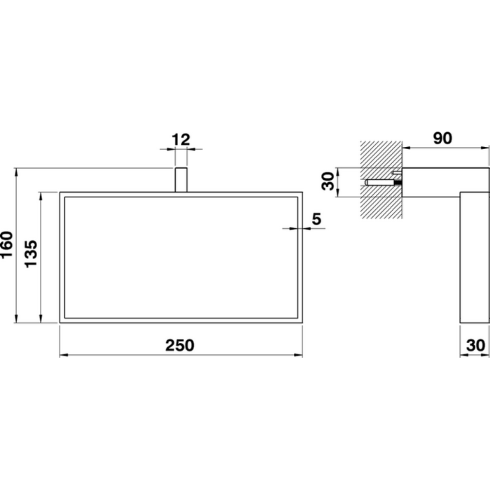 Cisal полотенцедержатель, qu09022021 accessori bagno, цвет: chrome