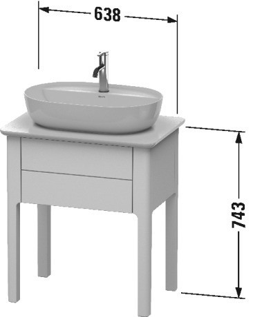 Duravit тумба напольная под столешницу, luv, lu956009898 цвет: темно-синий