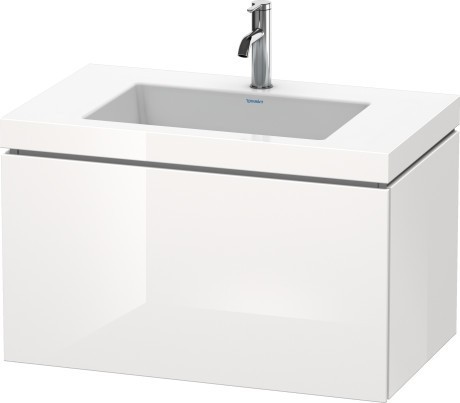 Duravit тумба подвесная с раковиной, l-cube, lc6917o2222 цвет: белый глянцевый