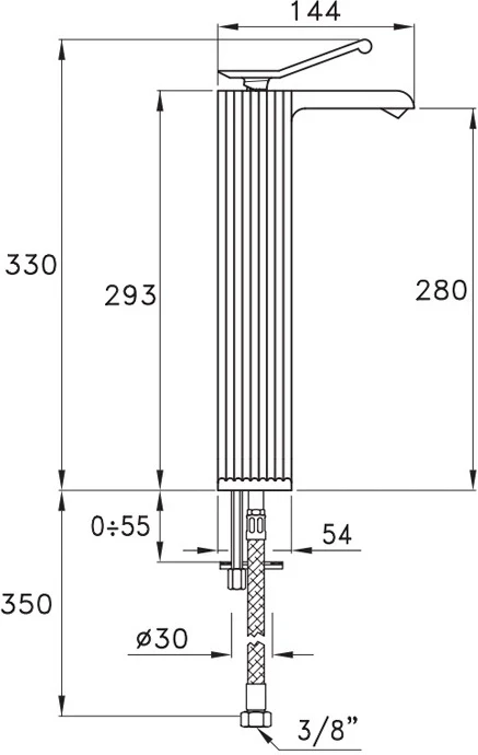 Stella смеситель для раковины, casanova, никель арт. cs00103ni01