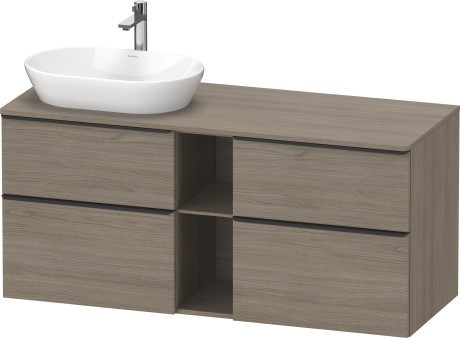 Duravit тумба подвесная под раковину слева 1400 мм х 550 мм, d-neo, de4970l3535 цвет: дуб терра