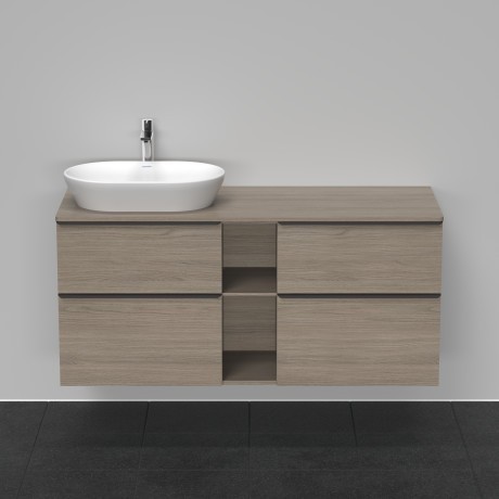 Duravit тумба подвесная под раковину слева 1400 мм х 550 мм, d-neo, de4970l3535 цвет: дуб терра