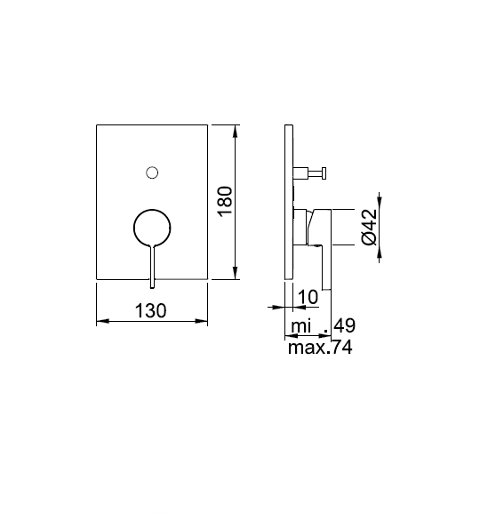 Almar смеситель для душа core, арт. e186542.co